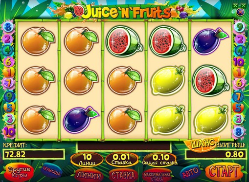 Bonificación de combinación de slot Juice and Fruits