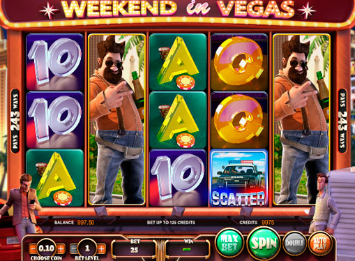 La máquina Weekend in Vegas juego en línea con retiro