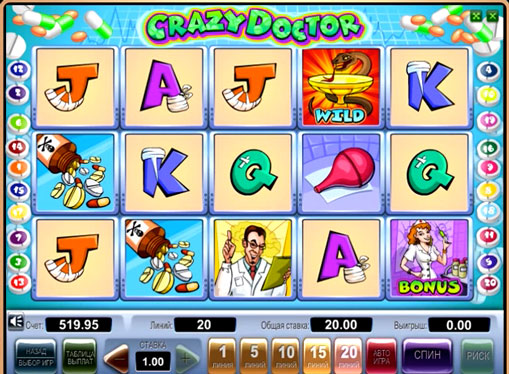 Crazy Doctor juega el tragamonedas en línea por dinero