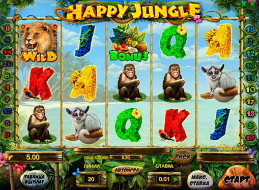 Happy Jungle juega el tragamonedas en línea