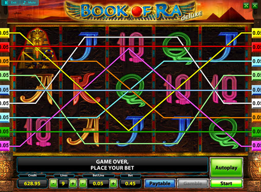 Los carretes de slot Book of Ra Deluxe