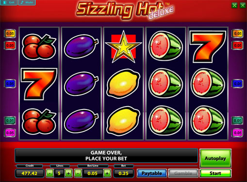 Los carretes de slot Sizzling Hot Deluxe