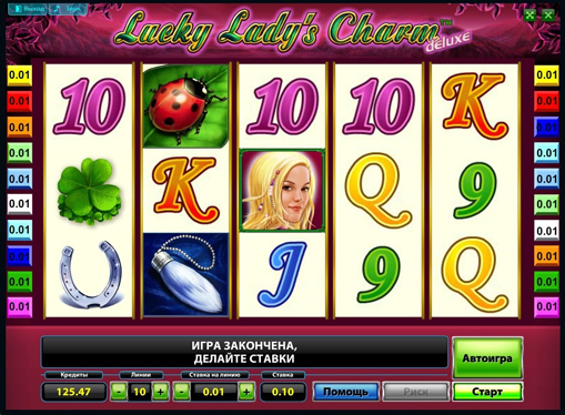 Los carretes de slot Lucky Ladys Charm Deluxe