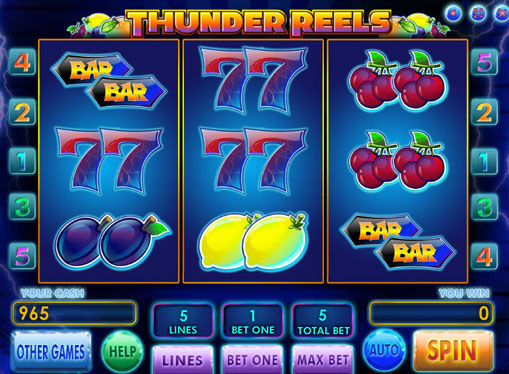 Thunder Reels juega el tragamonedas en línea por dinero